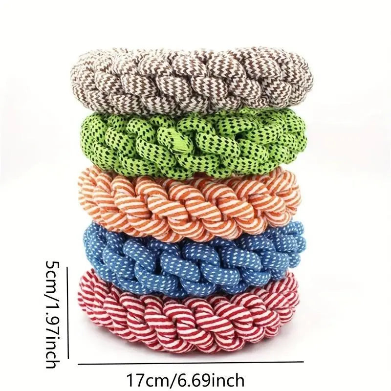 Durable Bite-Resistant Rope Dog Toy, Heavy-Duty Interactive Dental Cleaning Toy for Medium to Large Dogs, Perfect for Pulling Games and Solo Play, Durable Chew