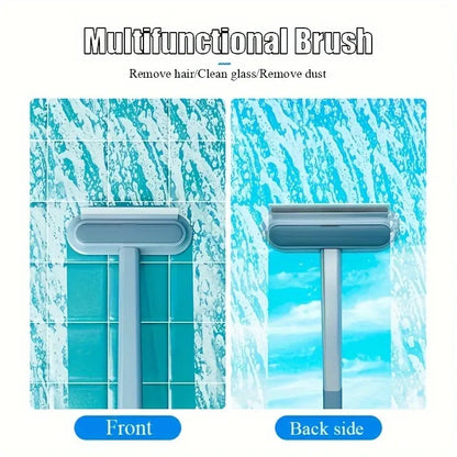 Upgraded Reusable Pet Hair Remover Brush with Extra-Long Handle – Versatile Lint Cleaner for Dog and Cat Hair on Furniture, Bedding, Clothing, and Car Interiors