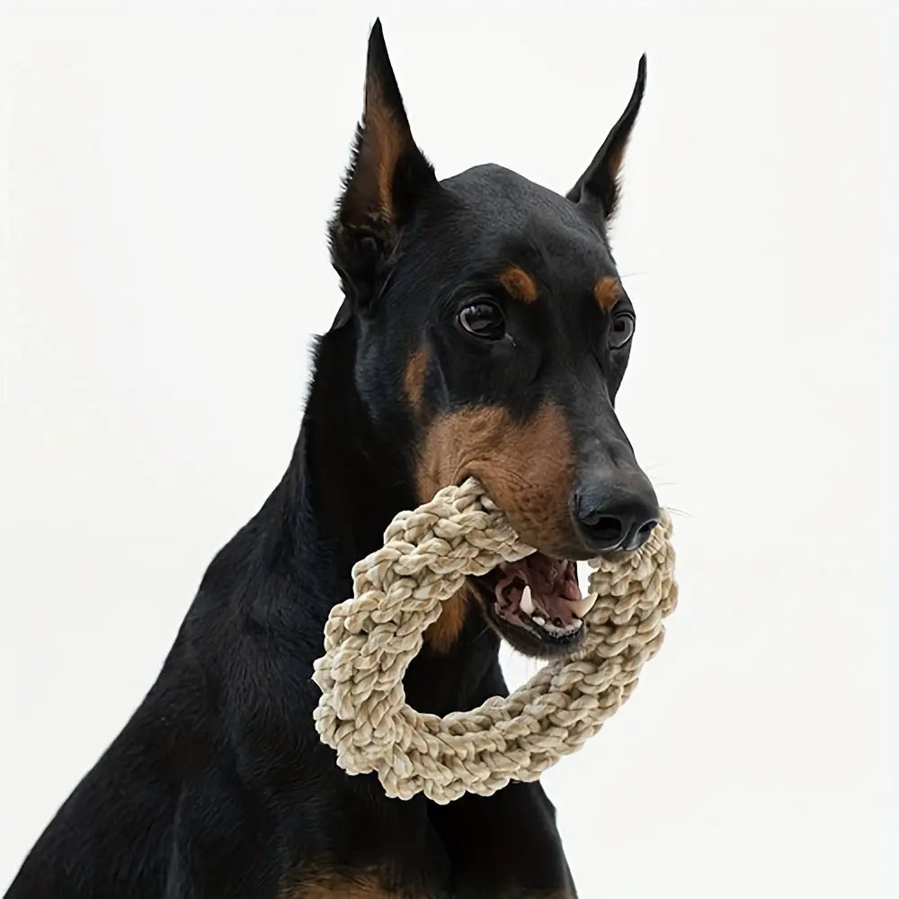 Durable Bite-Resistant Rope Dog Toy, Heavy-Duty Interactive Dental Cleaning Toy for Medium to Large Dogs, Perfect for Pulling Games and Solo Play, Durable Chew