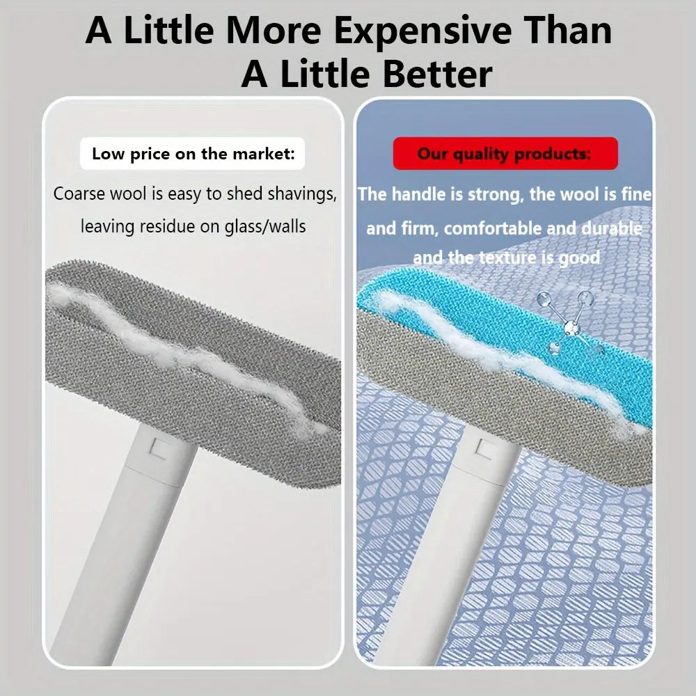 Upgraded Reusable Pet Hair Remover Brush with Extra-Long Handle – Versatile Lint Cleaner for Dog and Cat Hair on Furniture, Bedding, Clothing, and Car Interiors