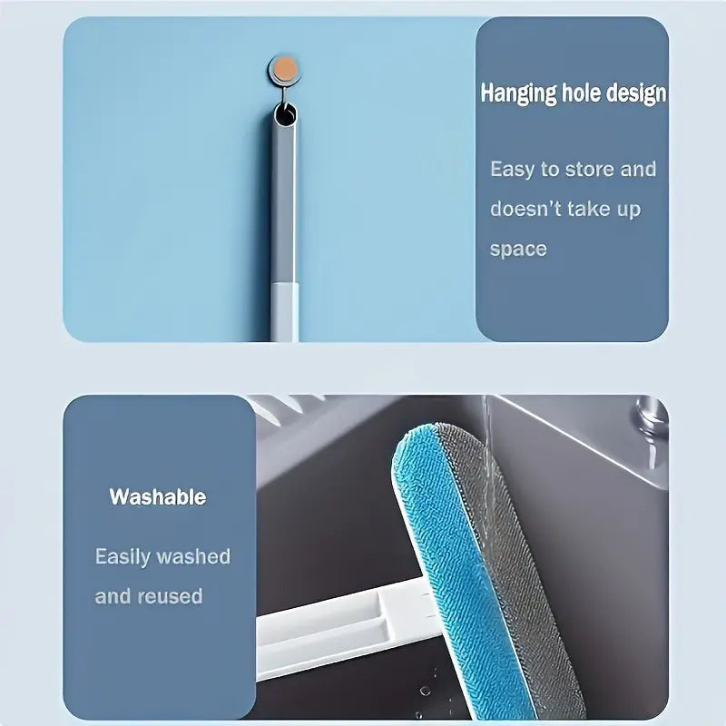 Upgraded Reusable Pet Hair Remover Brush with Extra-Long Handle – Versatile Lint Cleaner for Dog and Cat Hair on Furniture, Bedding, Clothing, and Car Interiors